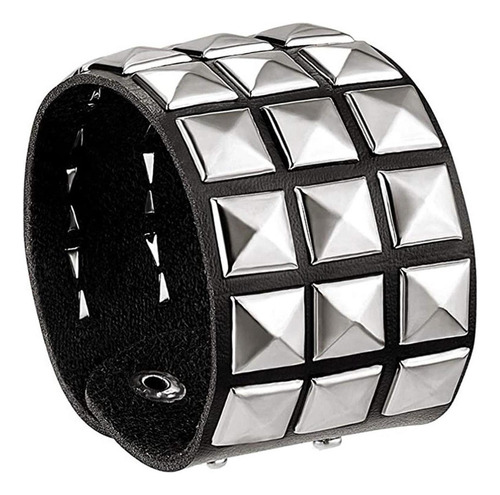 . 3 Uds. Pulseras Punk Con Tachuelas For Hombres Y Mujeres,