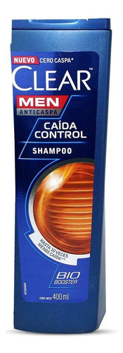 Shampoo Men Anticaspa Control Caida 400ml Clear