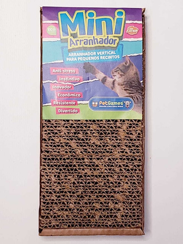 Imagem 1 de 5 de Mini Arranhador Vertical Gatos Pequenos Recintos Com Fita