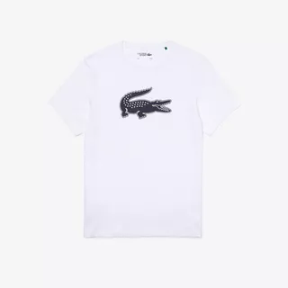 Remera Lacoste Mangas Cortas Clásica Blanco Para Hombre