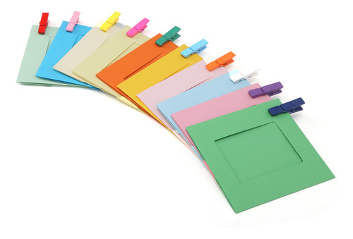 Molduras De Fotos De Papel Colorido De 3 Polegadas Para Pend