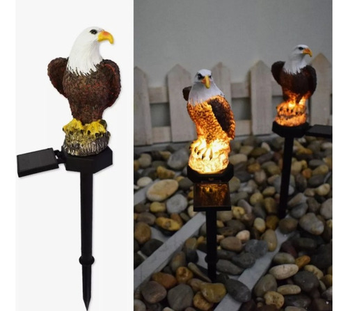 Lámpara Recargable Solar Diseño Halloween Con Estaca Jardin Aguila