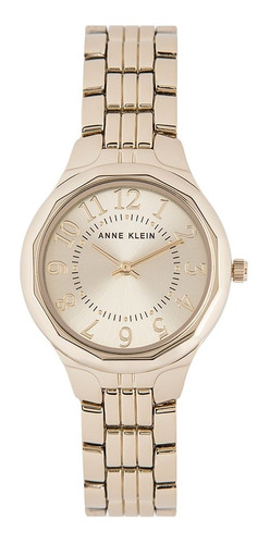 Reloj Anne Klein Acero Brazalete Dorado Mujer Color del fondo Beige