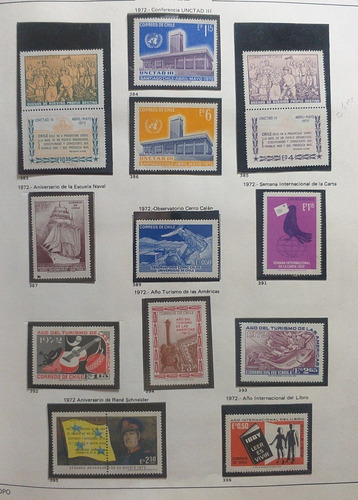Ch383 Chile Varias Series Completas Años 1972 Mint