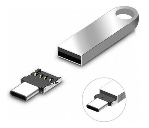 Otg Tipo C Adaptador Otg Para Usb 2.0 Plateado