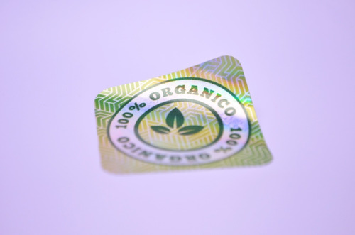 Holograma 100% Organico / Sello / 330 Pzs 15mm Color Holografico