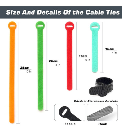 Bridas Para Cables, Gestion De Cables Reutilizables De 4+...