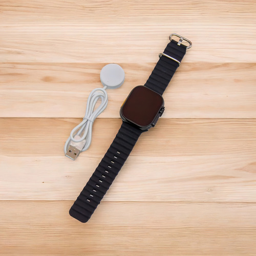 Smartwatch M10 Ultra Mini Série 10 C/ 2 Pulseiras Caixa Preto Pulseira Preto Bisel Preto Desenho Da Pulseira Ocean