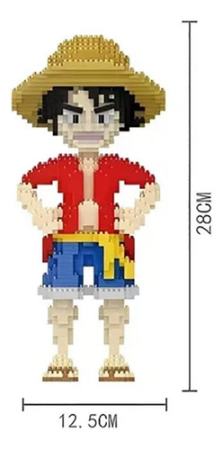 Luffy Figura Armable One Piece Bloques Bricks Lp 28 Cm