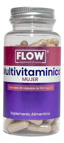 Multivitaminico Mujer 90 Capsulas 500 Mg Flow.