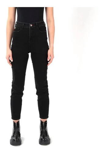 Jeans Mom Tiro Alto Black Mujer Ellus