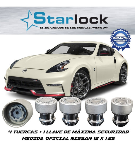 Imagen 1 de 6 de Birlosde Seguridad Galaxylock Nissan 370z 12x1.25 2018