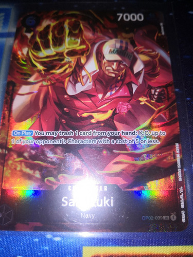 One Piece Tcg Sakazuki Aa Sr Op02 Paramount War