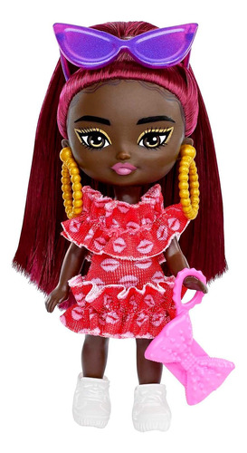 Barbie Extra Mini Minis - Vestido Rojo Con Imagen De Besos