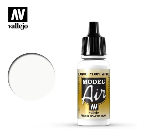 Vallejo Color Model Air 17ml Blanco Mate Cod.71001 Supertoys