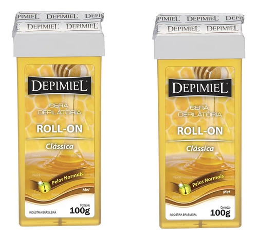 Kit 2 Cera Depilatória Roll On Clássica 100g - Depimiel