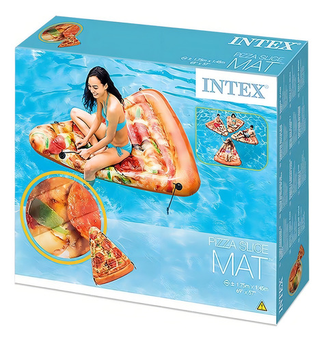 Colchoneta Inflable Porción De Pizza 175x145cm Intex 58752