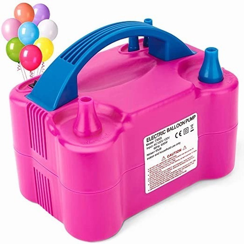 Inflador Para Globos Electrico De 600w De Fuerza (rosa Rojo)