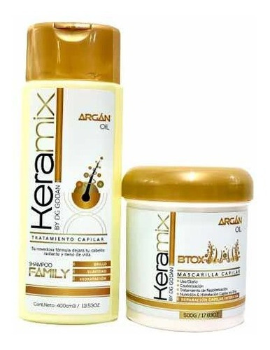  Shampoo Y Mascarilla Keramix Argan Oil