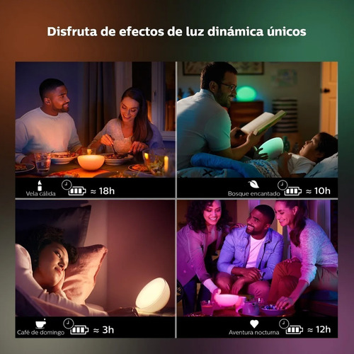 Imagen 8 de 10 de Philips Hue Go Lampara Portatil White And Color Led Mesa