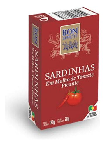 Sardinha Portuguesa Em Tomate Picante Bon Appetit 120g