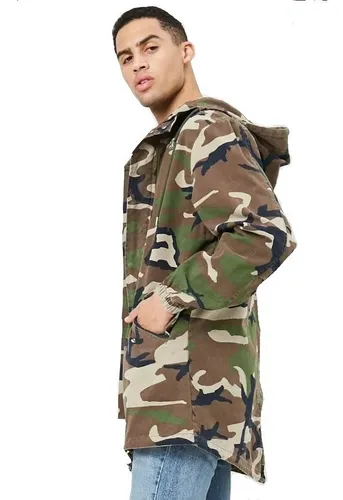 Chamarra Forever 21 Militar Camuflaje Hombre Chaqueta F21