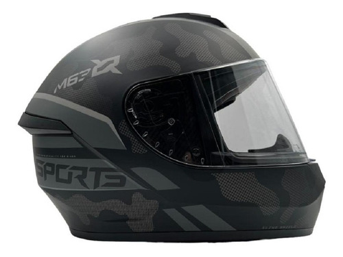 Casco Integral X Sports M63 Comander Negro Gris Mate