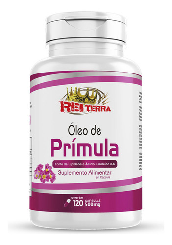 Óleo De Prímula 120 Caps 500 Mg Com Ômega 6 Rei Terra Tpm Sabor Without flavor