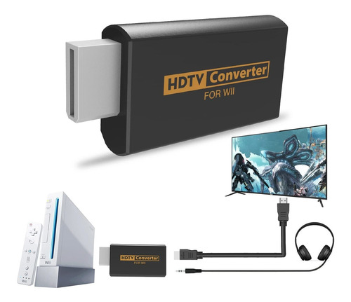 Hgowixx Adaptador Hdmi Wii, Convertidor Wii A Hdmi Con Cable