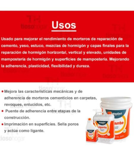 Imagen 3 de 10 de Aditivo Vinilico Ligante 20 Kg Sinteplast Mayor Adherencia