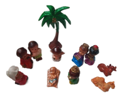 Mini Nacimiento Del Niño Dios - Colección Con 11 Figuras