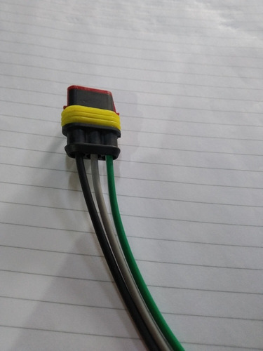 Imagen 4 de 4 de Ficha Conector Fiat Sensor Mariposa Diagnóstico 3 Cables