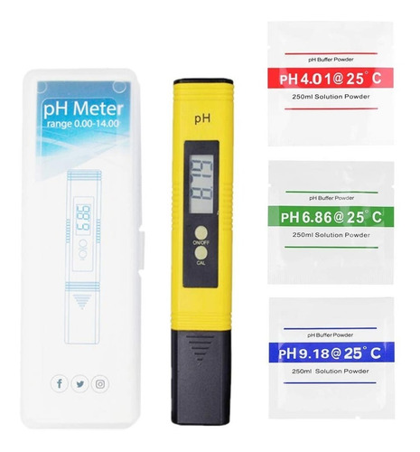 Medidor De Ph Digital Agua Tester Peachimetro Liquidos 14 Ph