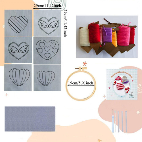 Kit De Bordado Con Aguja Perforadora Para Principiantes Kits