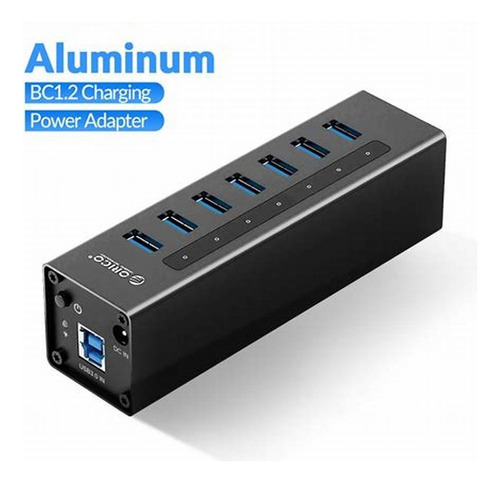 Multipuerto Superspeed Usb3,0 Con 7 Puertos Plateado