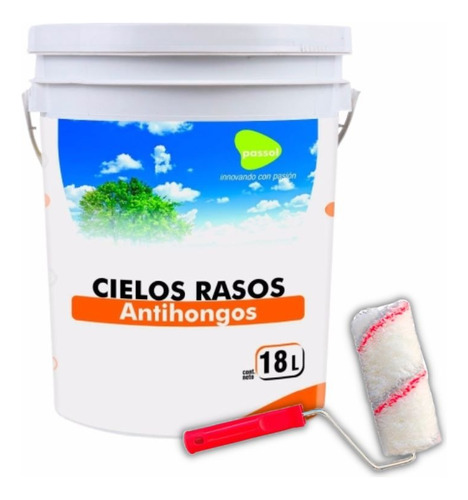 Pintura Cielos Rasos Antihongos Ah Passol 18lt + Rodillo