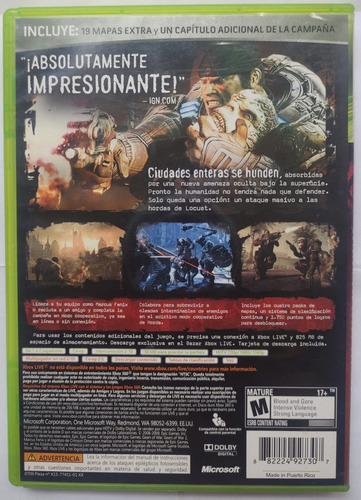 Gears Of War 2 Original Xbox 360 (Usado)