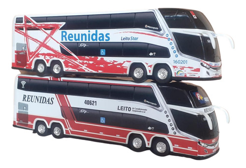 Kit Reunidas Carrinho Ônibus 2 Andares