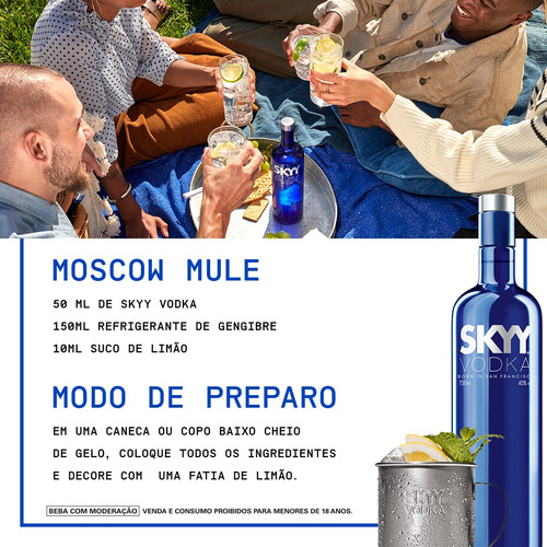 Vodka Skyy Born In San Franscisco 750ml