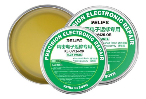 Flux Pasta Alta Precision Relife Rl-uv424-or Soldadura Micro