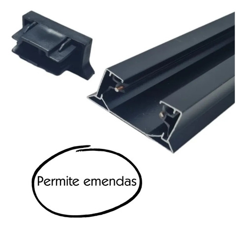 Trilho Para Spot Eletrificado 2mt Preto Só O Trilho 110v/220v