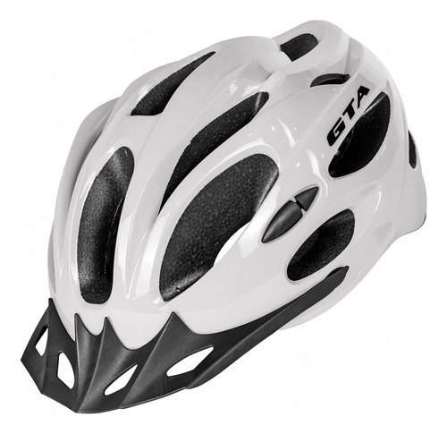 Capacete Ciclismo Mtb Gta Inmold Start Led Para Bicicleta Cor Branco Tamanho M (54-58)