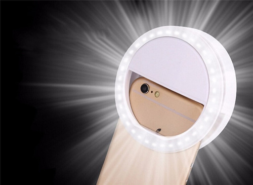 Aro Anillo De Luz Lámpara Led Para Selfie Recargable 3 Modos