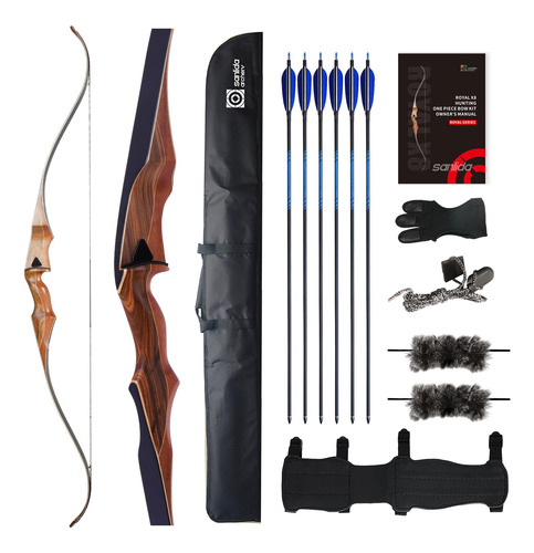 Arco Longbow Sanlida Royal X8 Mano Derecha 60 Pulgadas 50lb