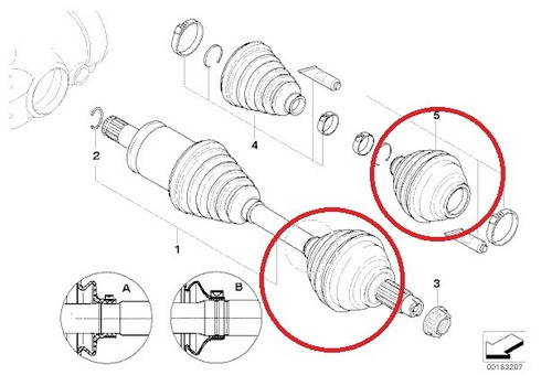 Coifa Da Homocinética (lado Roda) Bmw 330xi 2000 A 2005