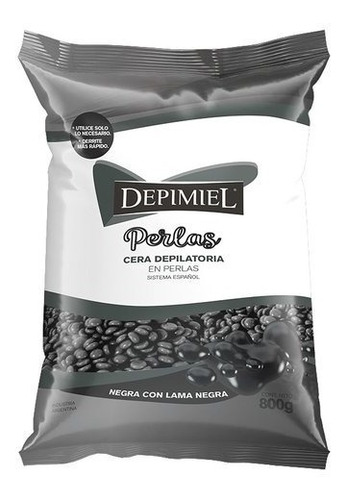 Imagen 2 de 2 de Cera En Perlas Depimiel Negra Bolsa X 800 Gr