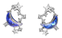 Comprar Aros Pendientes Piedra De Luna Y Circón Plata Esterlina 925