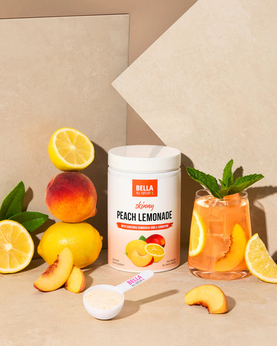 Skinny Iced Lemonade Peach Bella All Natural Bebida Fresca