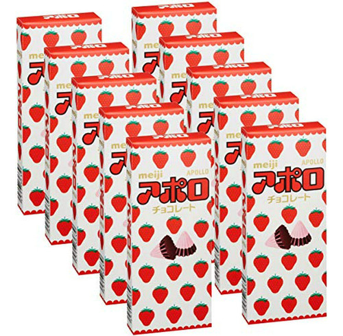 Meiji Candy - Sabor A Fresa Y Chocolate En 10 Cajas