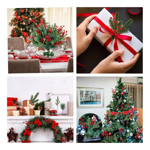 Agujas De Pino Artificiales Para Decoración De Mesa Navideña